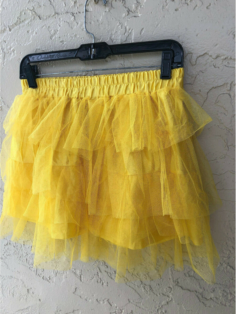 Spirit Halloween Women Layers Princess Girls Yellow Ballet Tutu Skirt L 12-16..